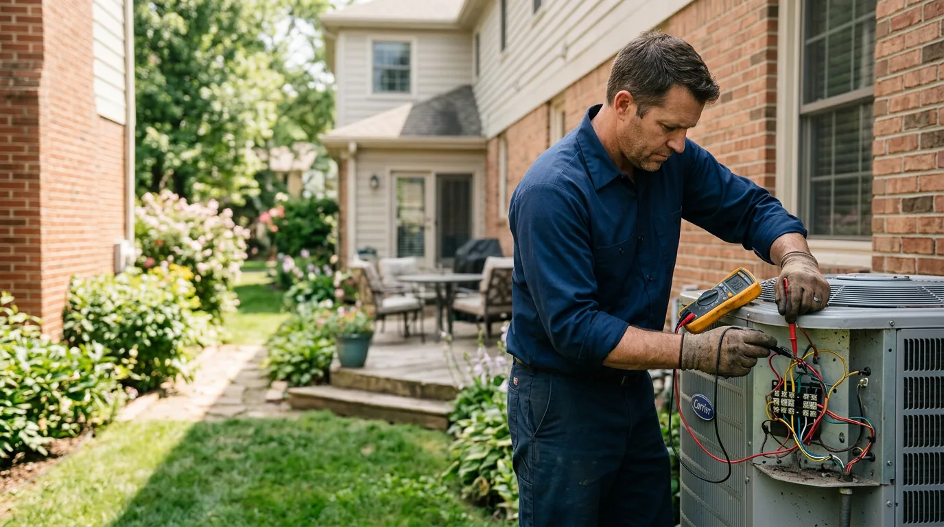 HVAC technician working near Mineral Springs, PA